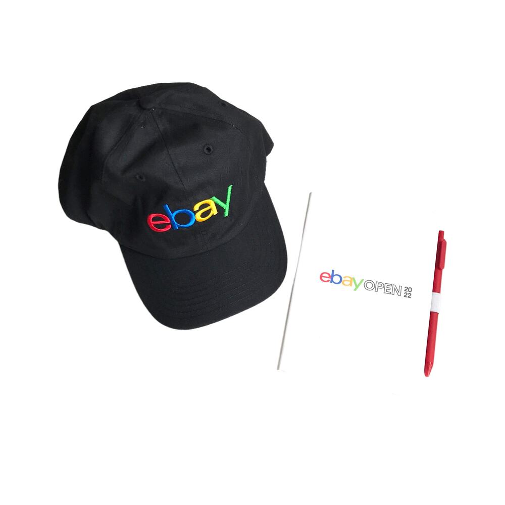 eBay Open 2022 Swag Set Baseball Hat Pen Notebook Ball Cap - Picture 2 of 16